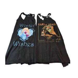 NEXT LEVEL APPAREL Darth Vader/Frozen Tank Tops Sz XXL Dark Gray